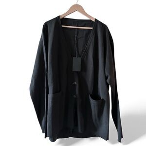 Nike Men's Black Cardigan Sweater